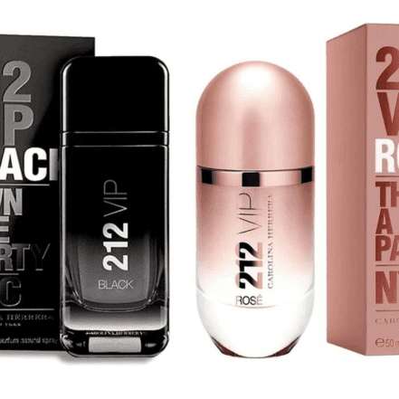 Bundle 10 – Couple’s Perfume Set (2 x 100ml / 3.4 fl oz) – 212 VIP Rosé for Her | 212 VIP Black for Him